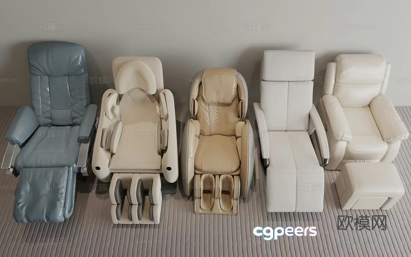 Massage chair foot massage chair massage sofa foot bath chair casual sofa 3d model