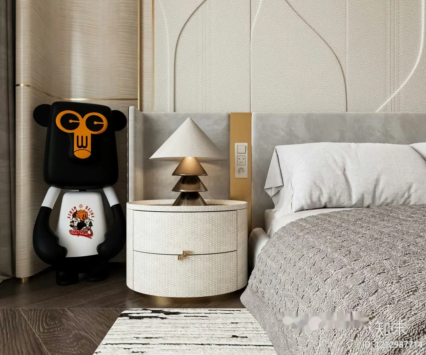 Cozy Bedroom 3D Model – 6182 – VRAY Render