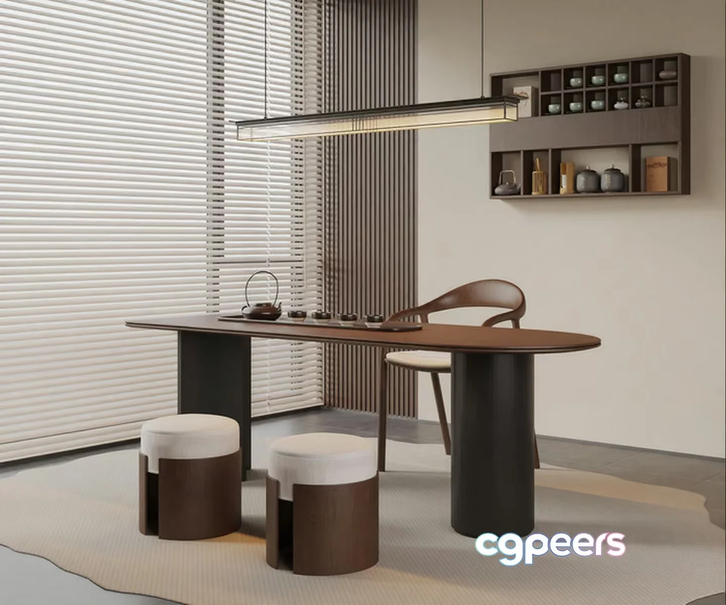 Modern Dining Room 3D Model – 15925 – VRAY Render