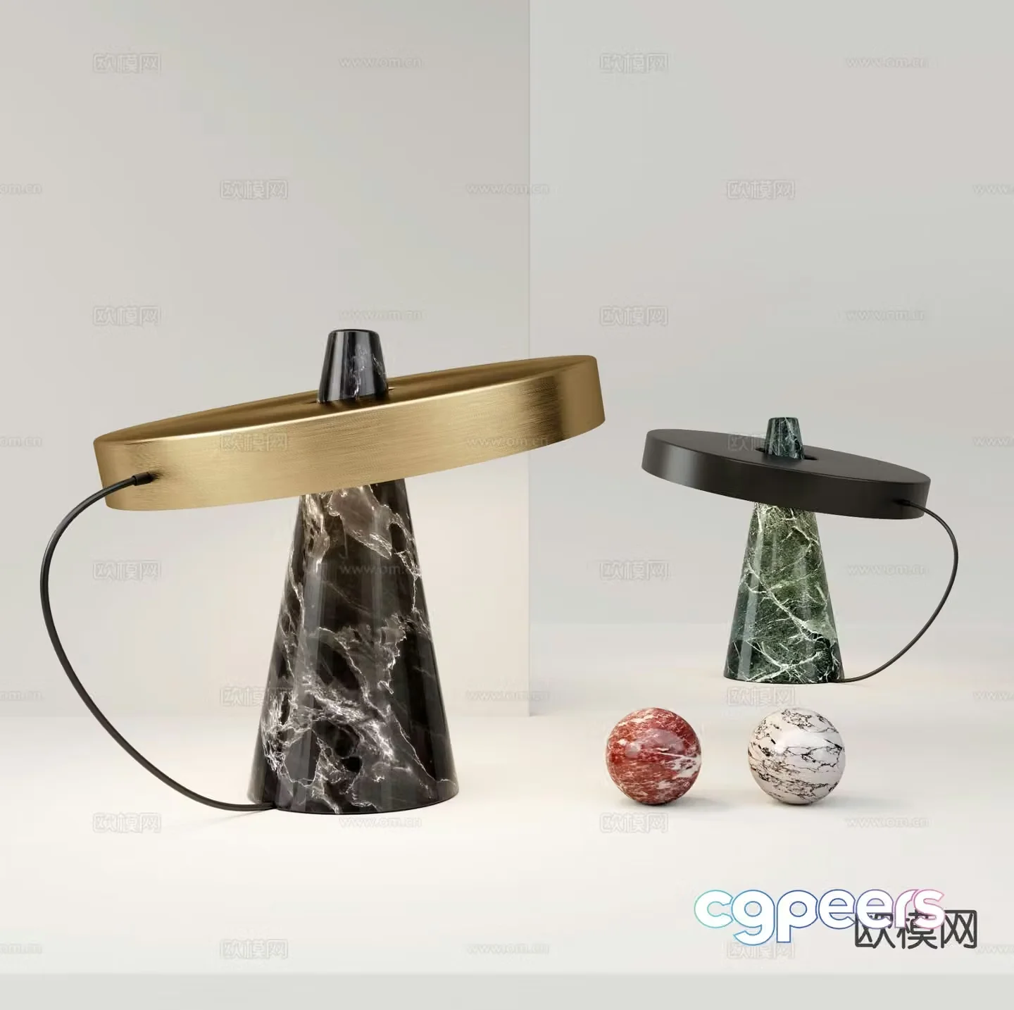 Italian table lamp 3d model