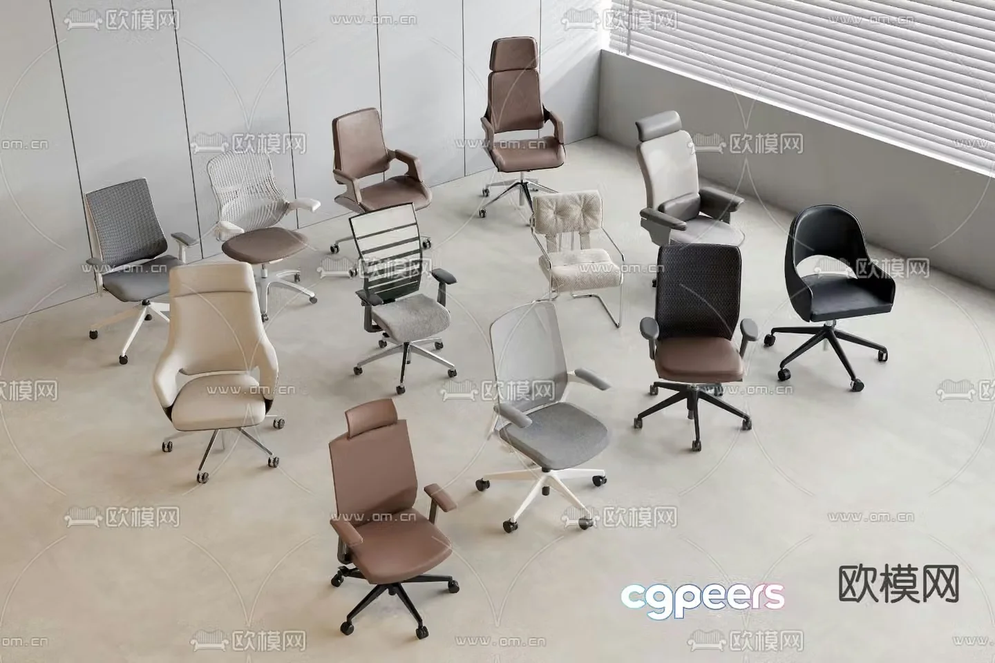Office chair executive chair boss chair staff chair 3d model
