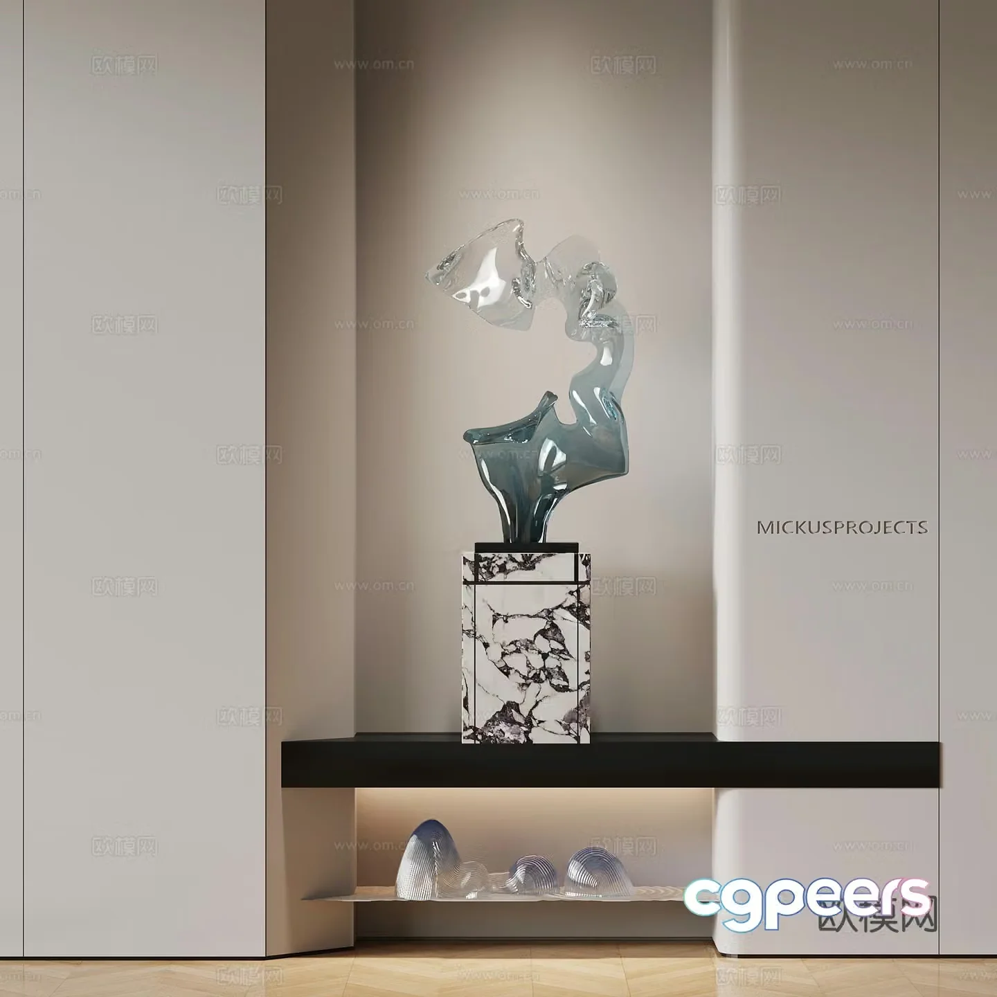 Ornaments Modern sculpture ornaments Indoor ornaments Stone 3d model