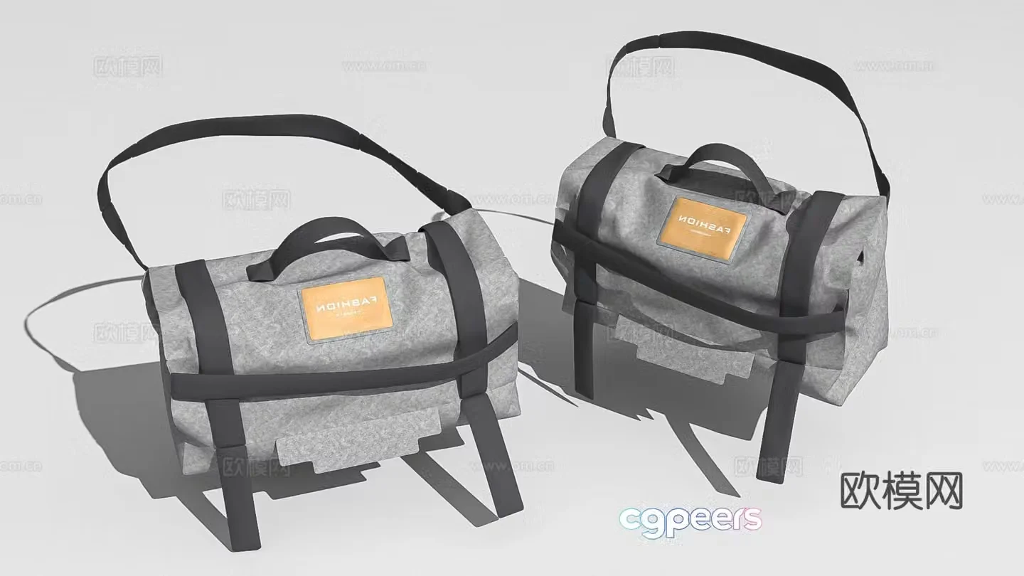 Tote bag leather bag cloth bag backpack daily necessities 3D model