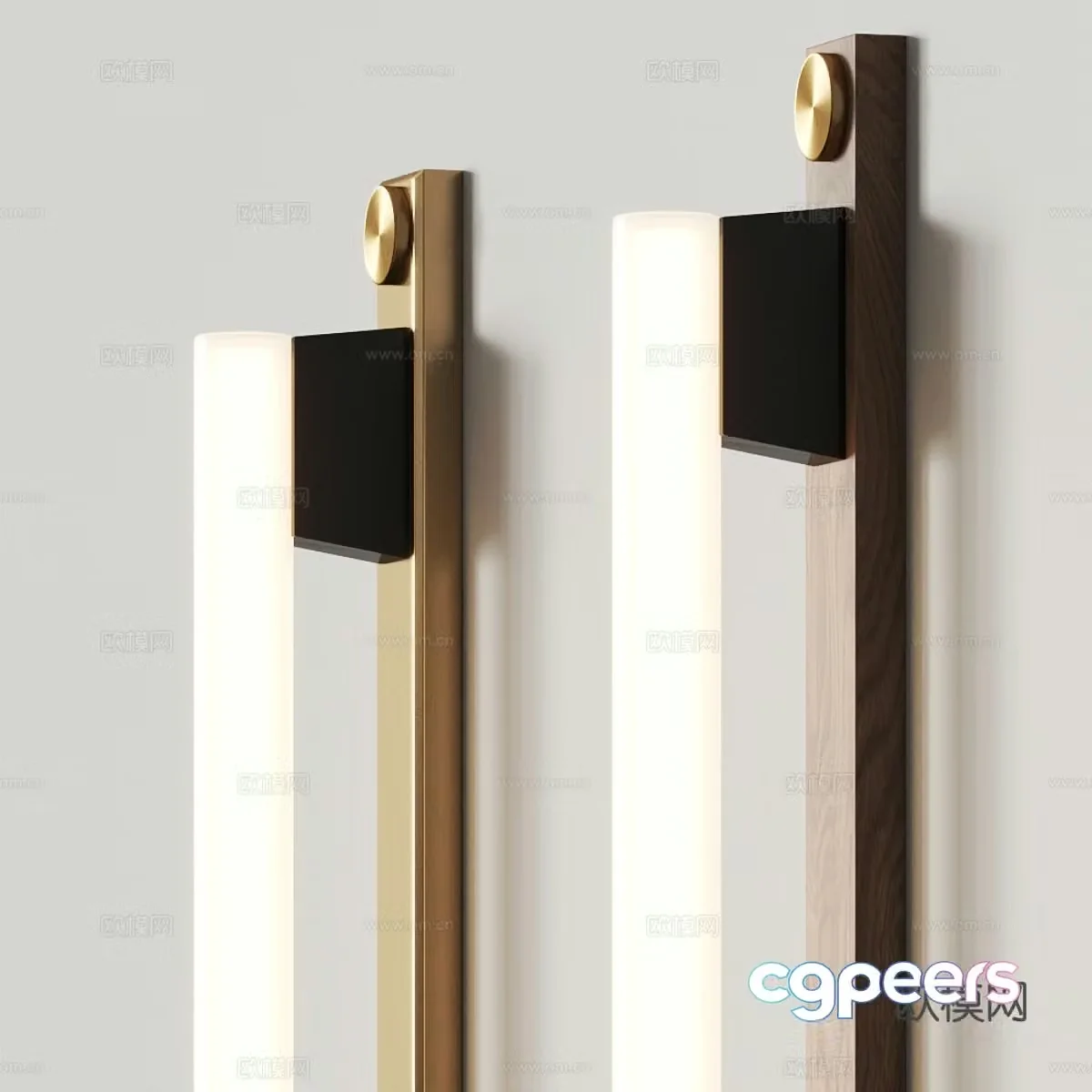 Modern Italian minimalist long wall lamp 3D model