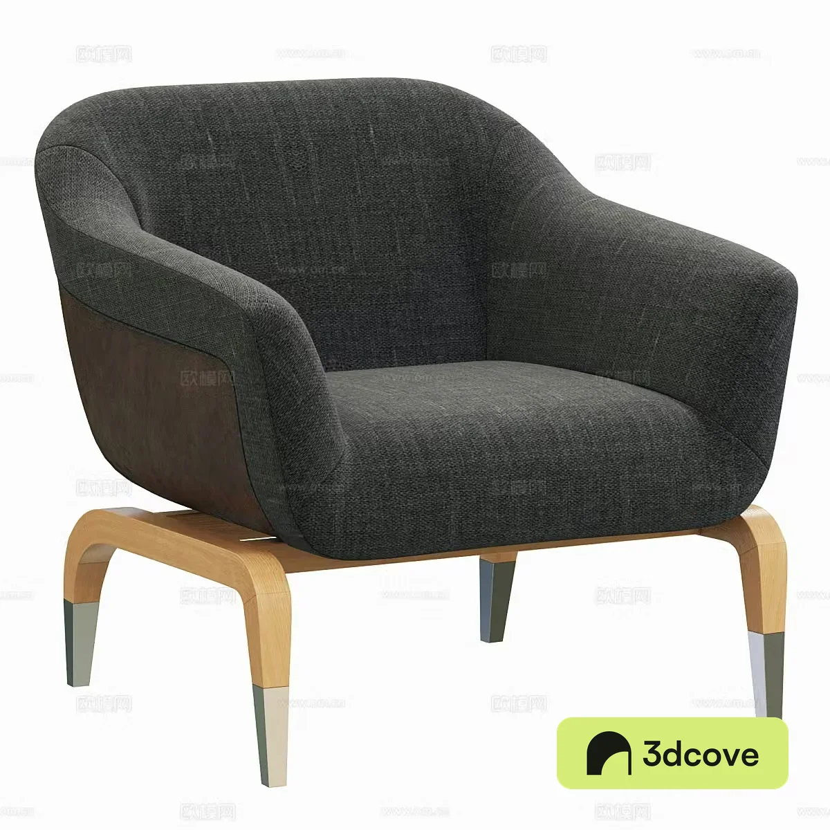 Modern leisure chair Fabric single chair Fabric leisure chair Courtyard leisure chair Outdoor leisure chair Art