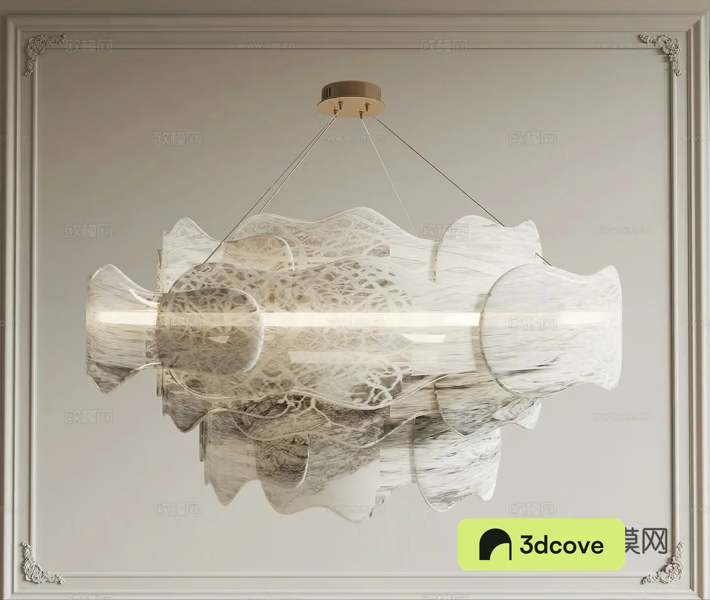 New Chinese style marble chandelier
