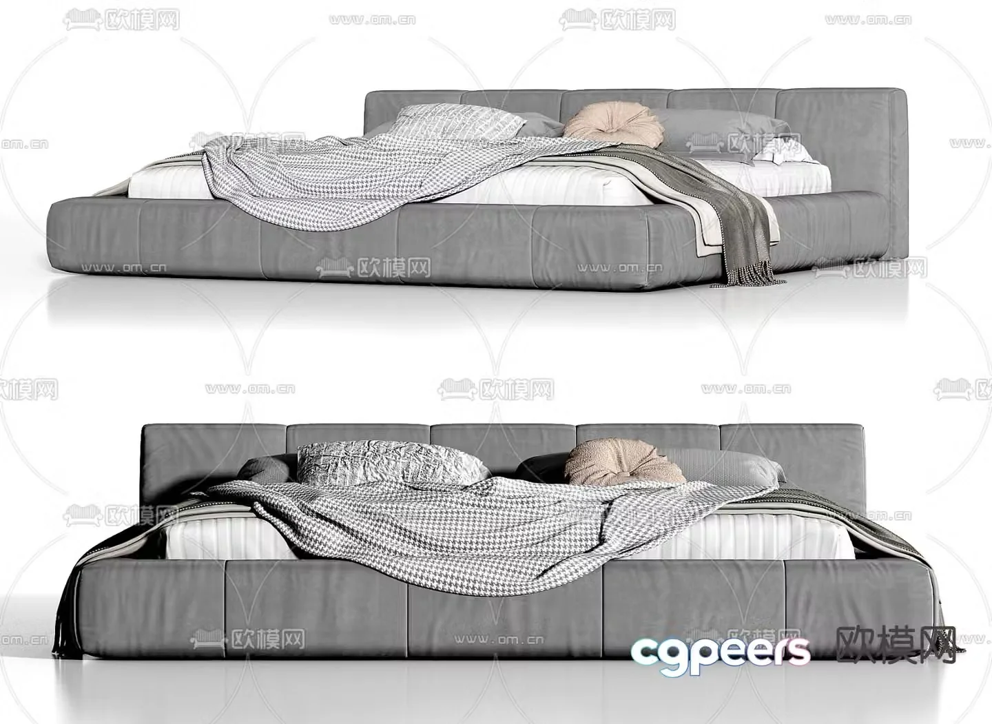 Double bed 3d model