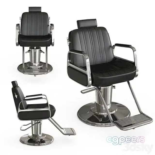 3ds Max Free – Barber chair cadilla