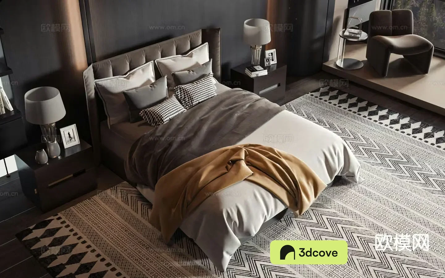 Modern double bed