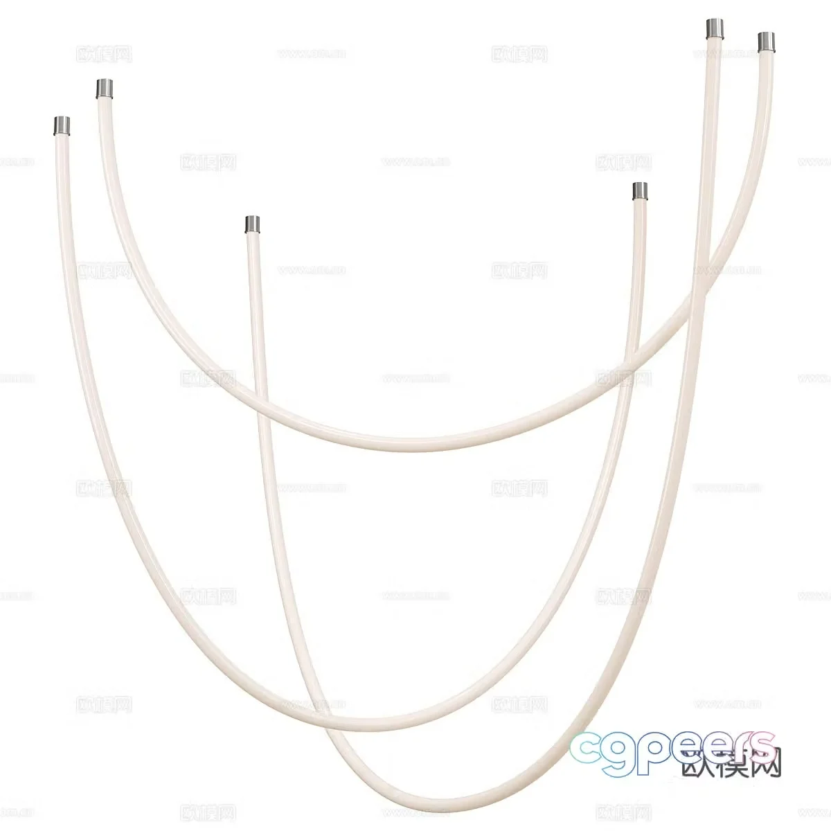 Modern Italian minimalist linear chandelier 3d model