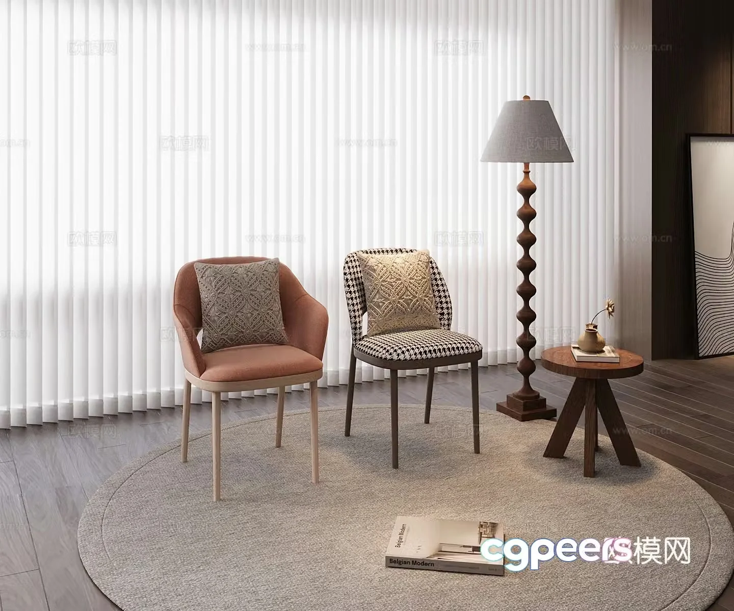Modern single chair 3d model