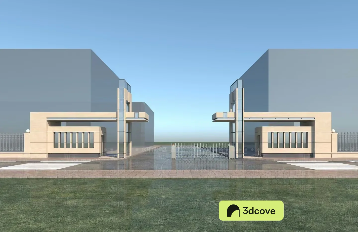 The Main Subject Is A Building With A Modern Design Characterized By Clean Lines
