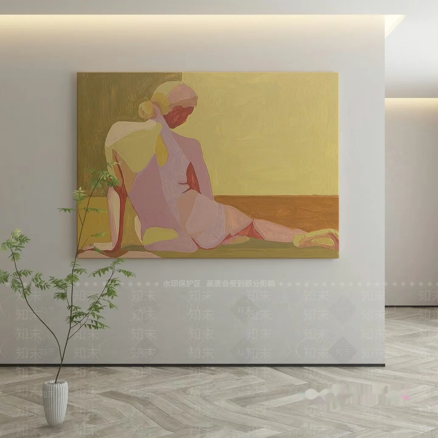 Modern Abstract Art Piece 3D Model – 728 – VRAY Render