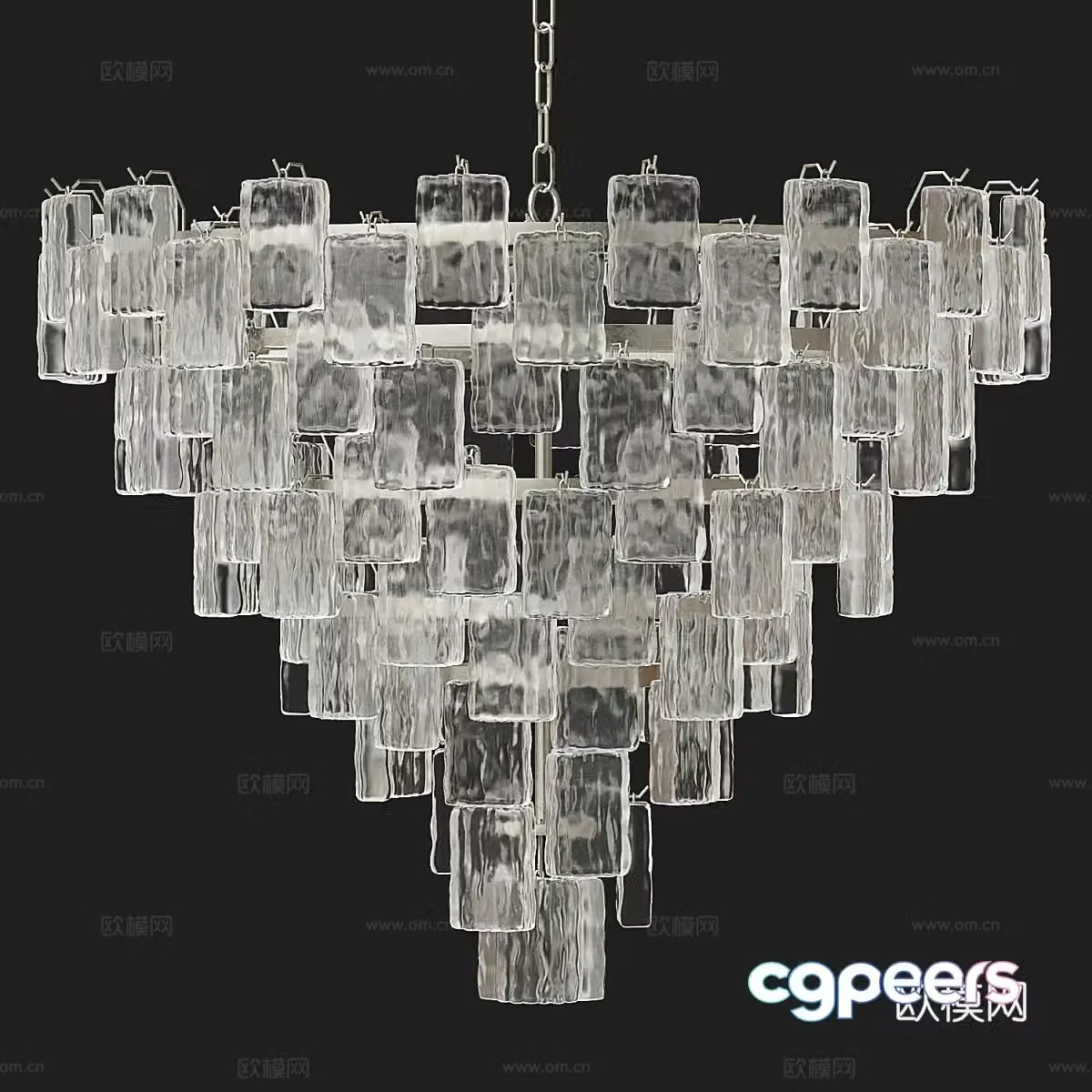 French crystal chandeliers art chandeliers villa chandeliers light luxury chandeliers 3D model