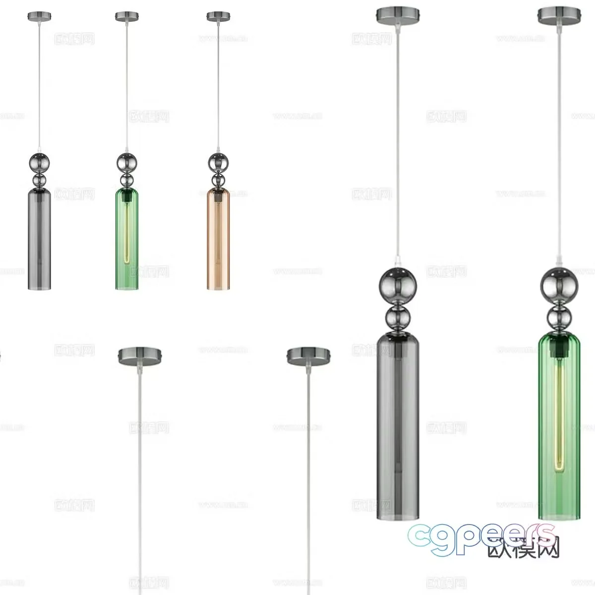 Light luxury small chandelier bedside small chandelier 3d model