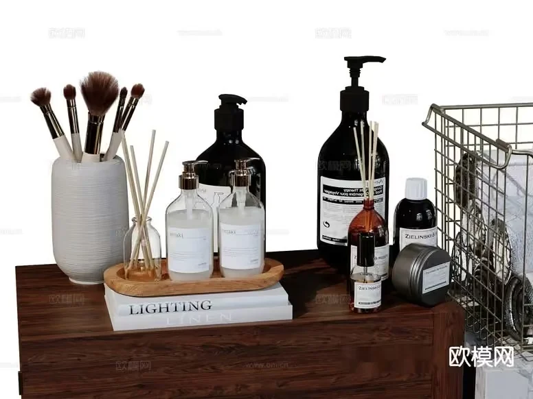 Modern Bathroom Decor 3D Model – 13172 – CORONA Render