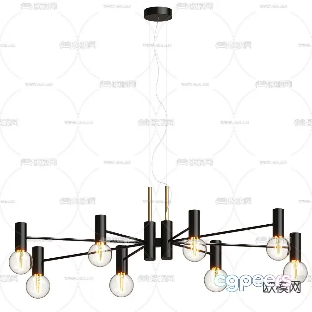 MODO Creative Chandelier Restaurant Chandelier 3D Model