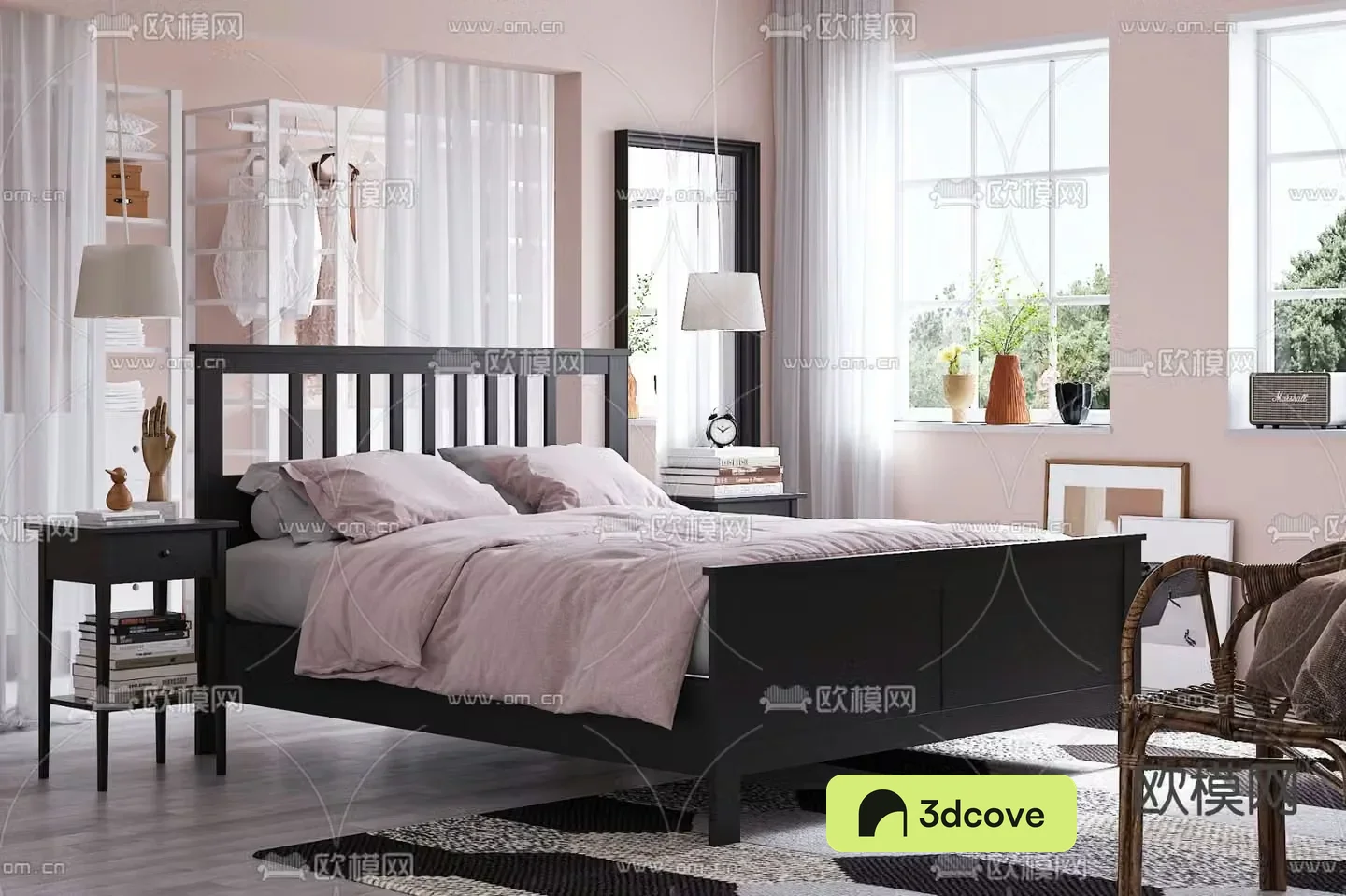 American double bed girls bed