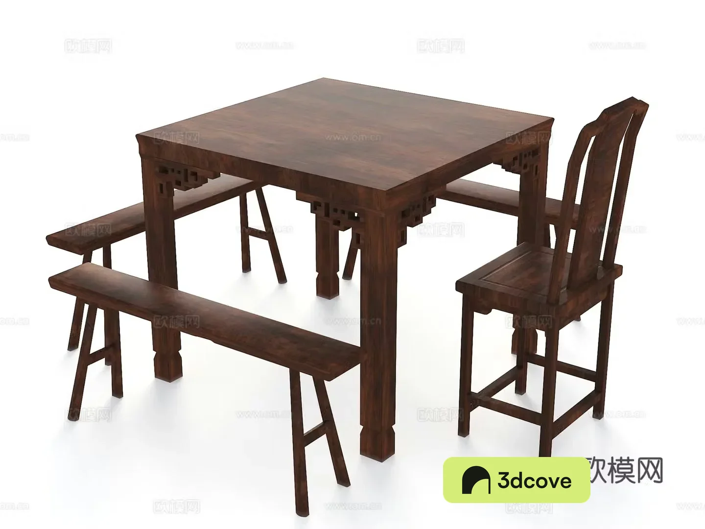 Chinese dining table and chairs Eight Immortals table