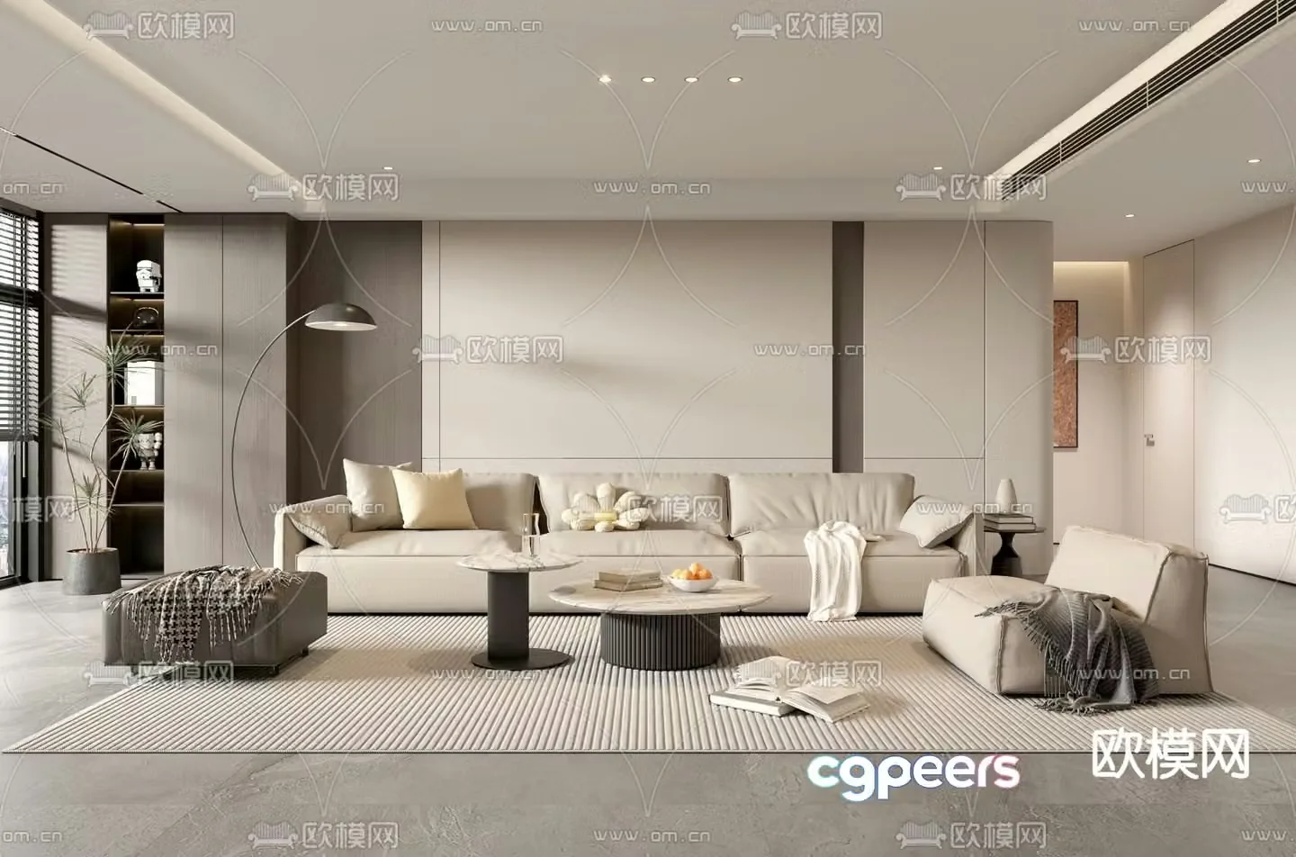 Modern living room 3d model