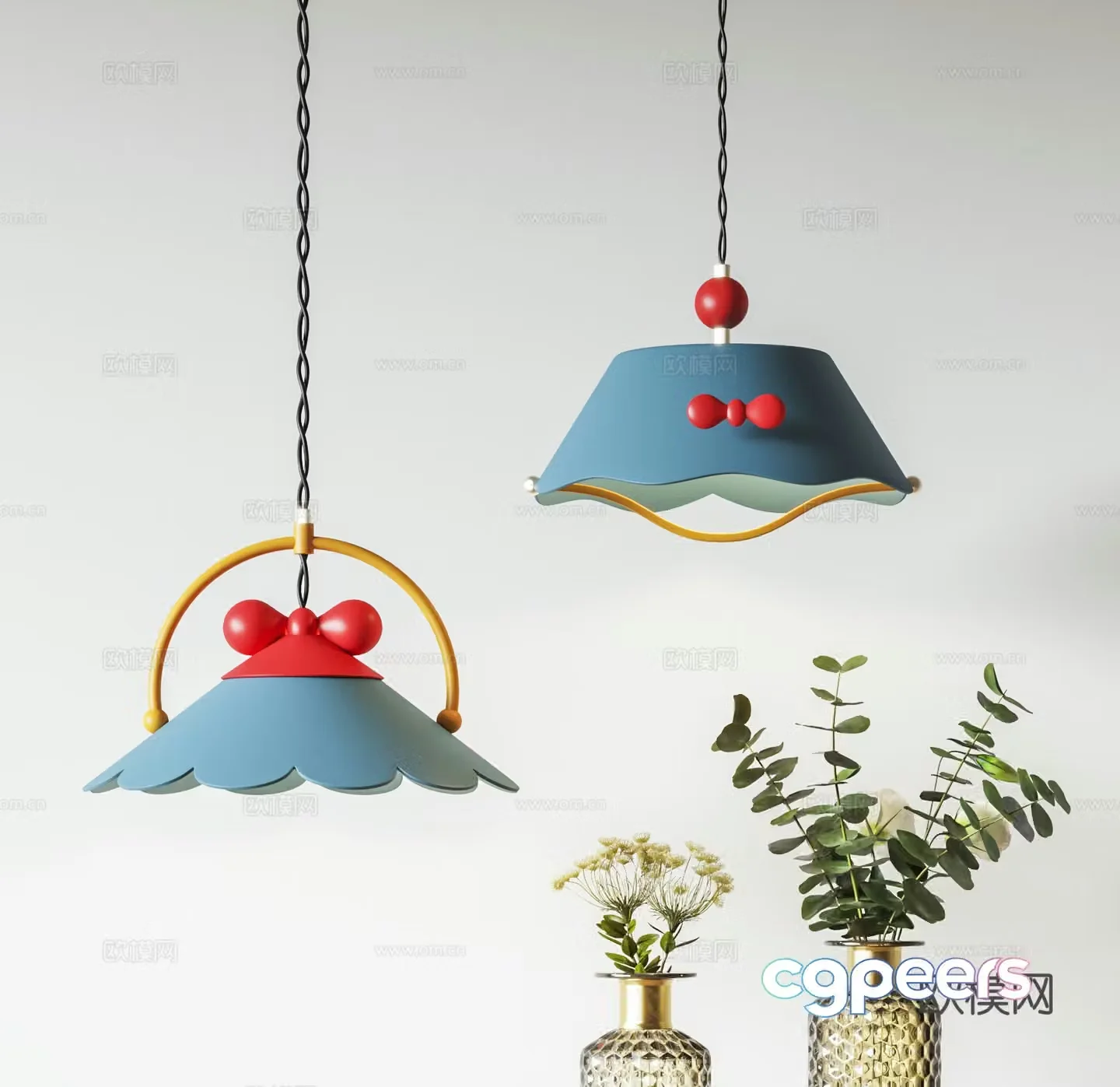 Modern children’s chandeliers 3d model