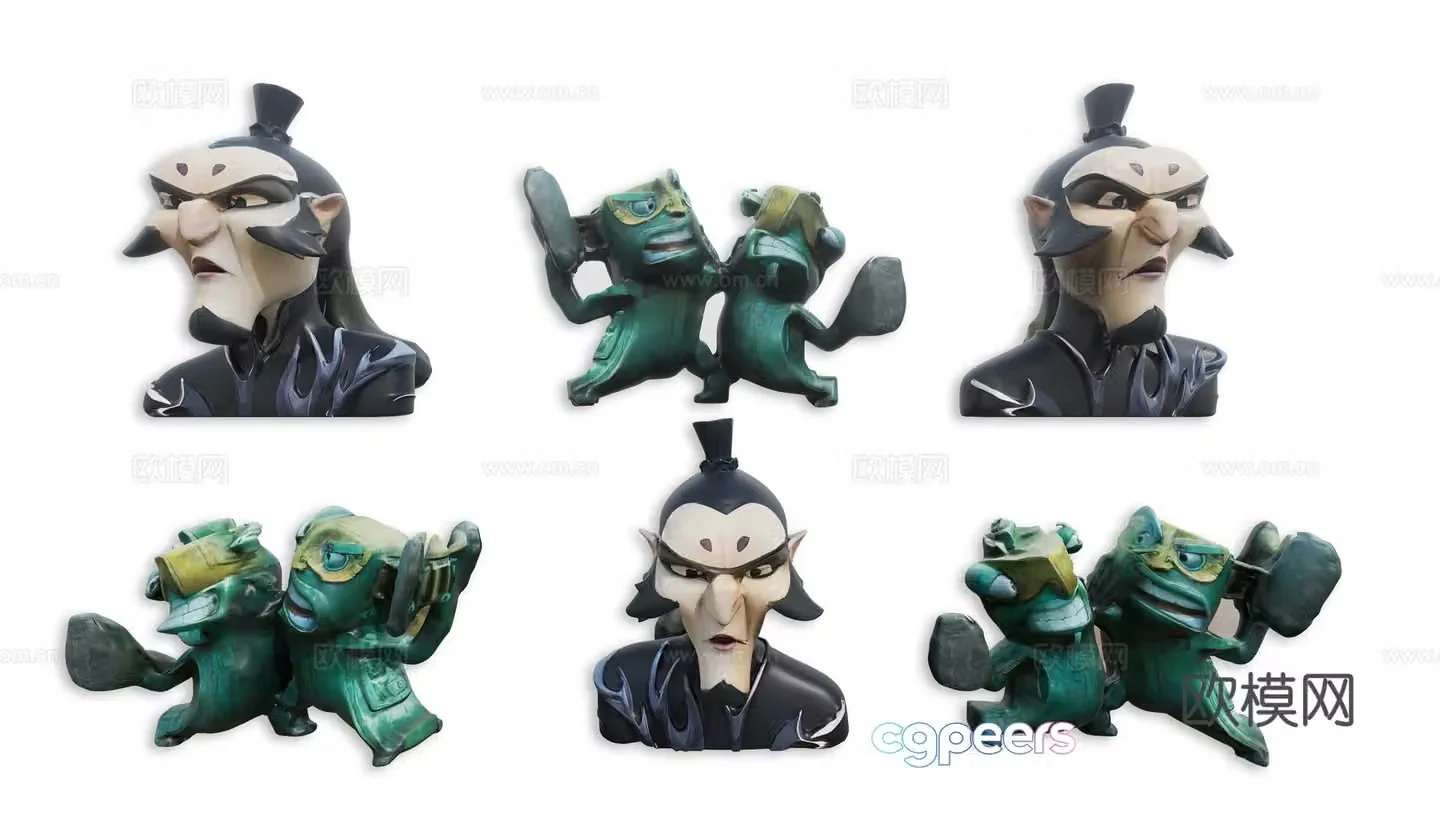 Modern Shen Gongbao Nezha Shen Gongbao figure Demon child Nezha ornament figure Nezha Demon child coming to the world 3D model