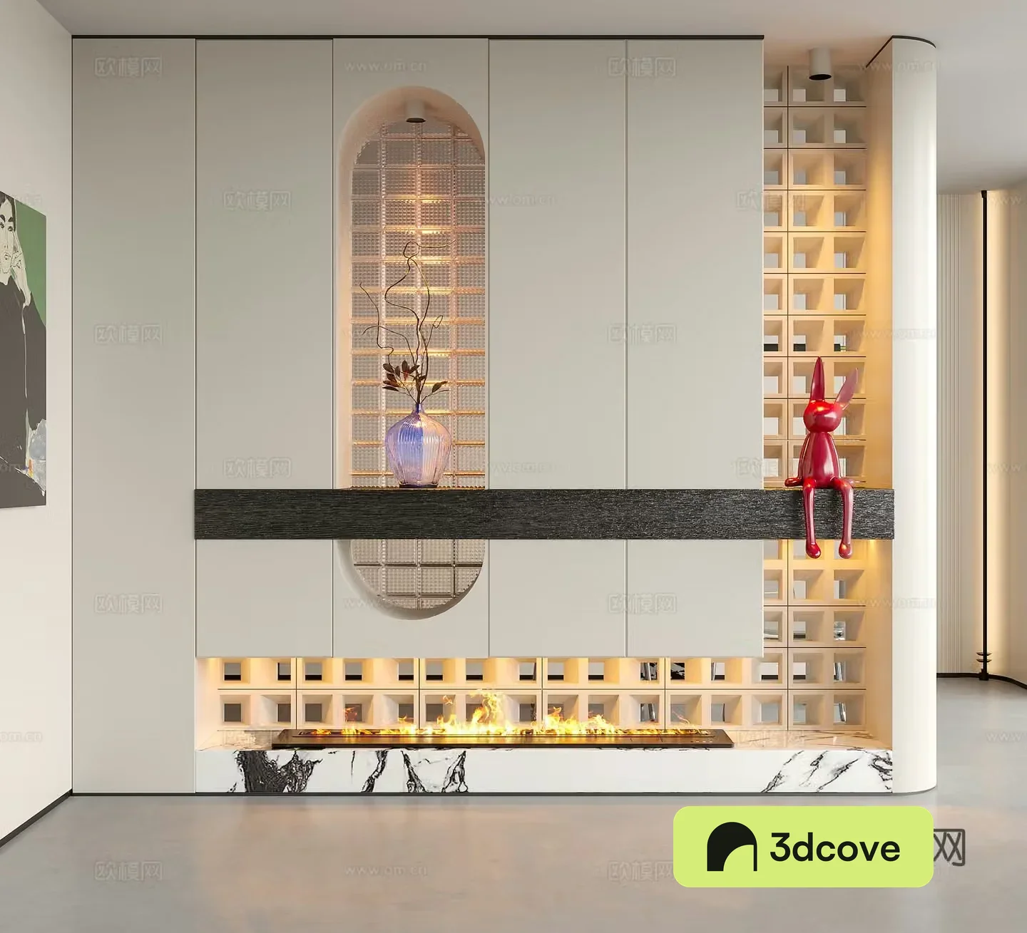 Modern decorative entrance door partition