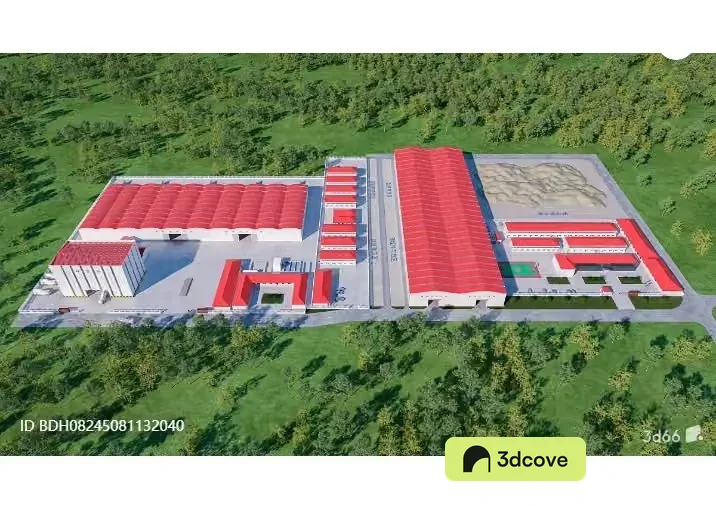 Aerial View Of A Factory