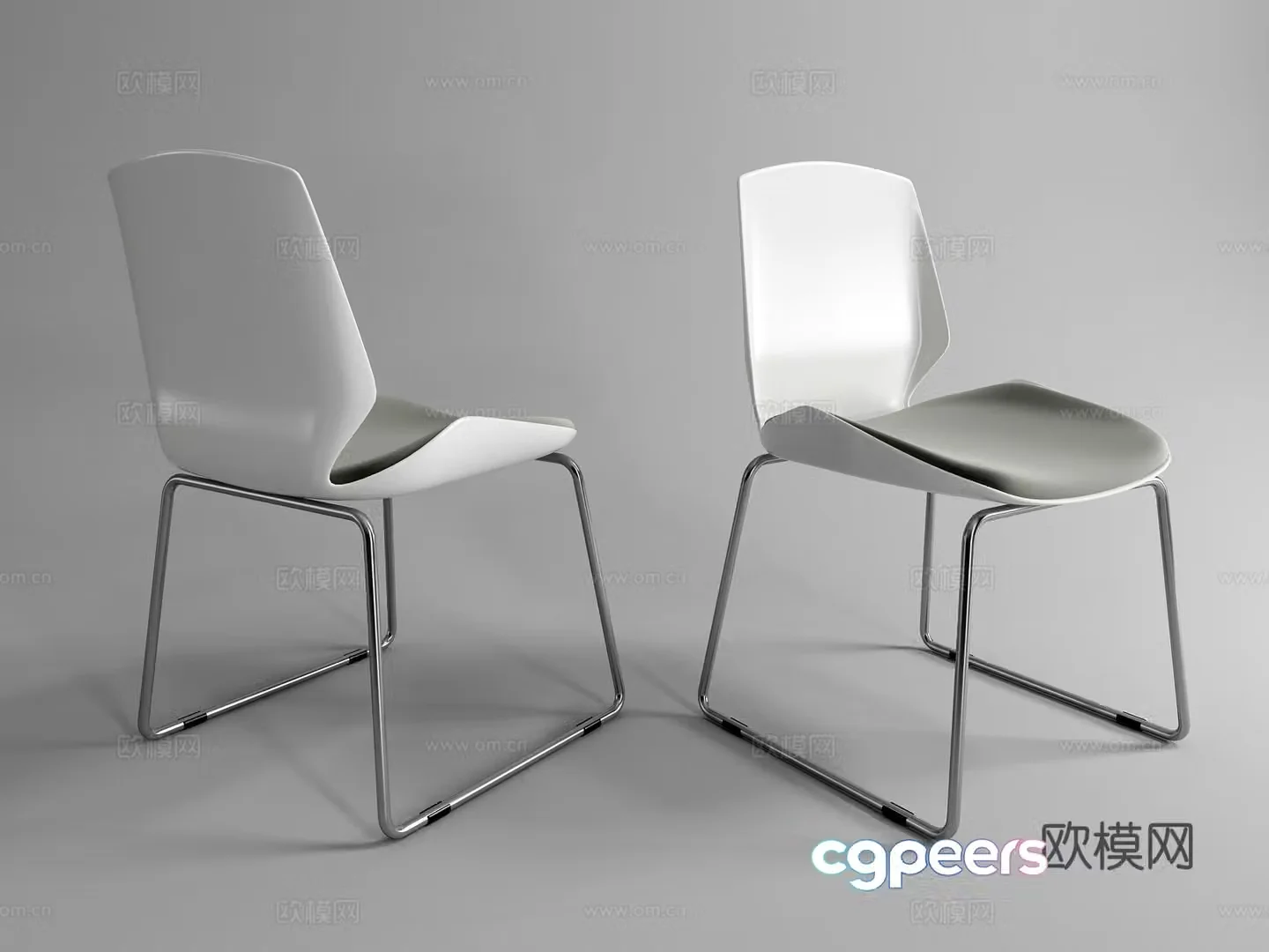 Modern office reception chair 3d model