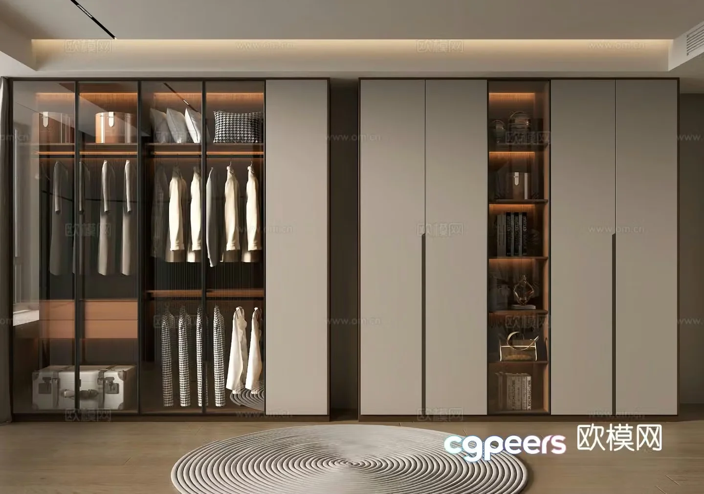 modern wardrobe wardrobe 3d model