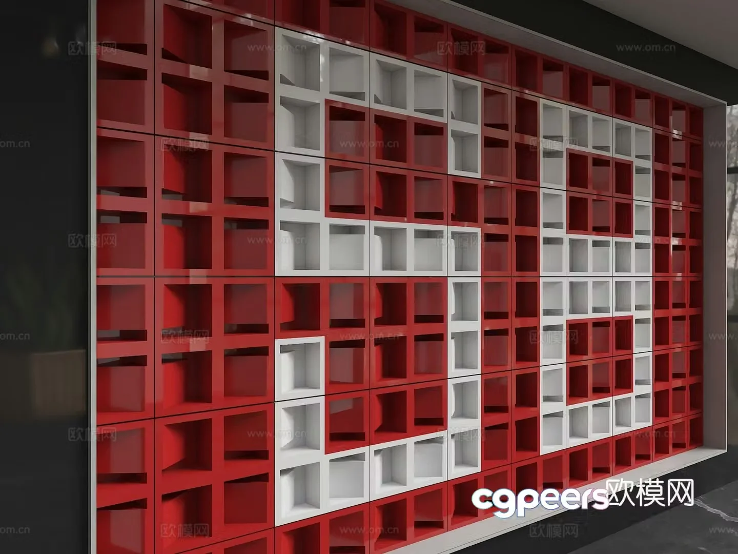 Modern background wall 3d model