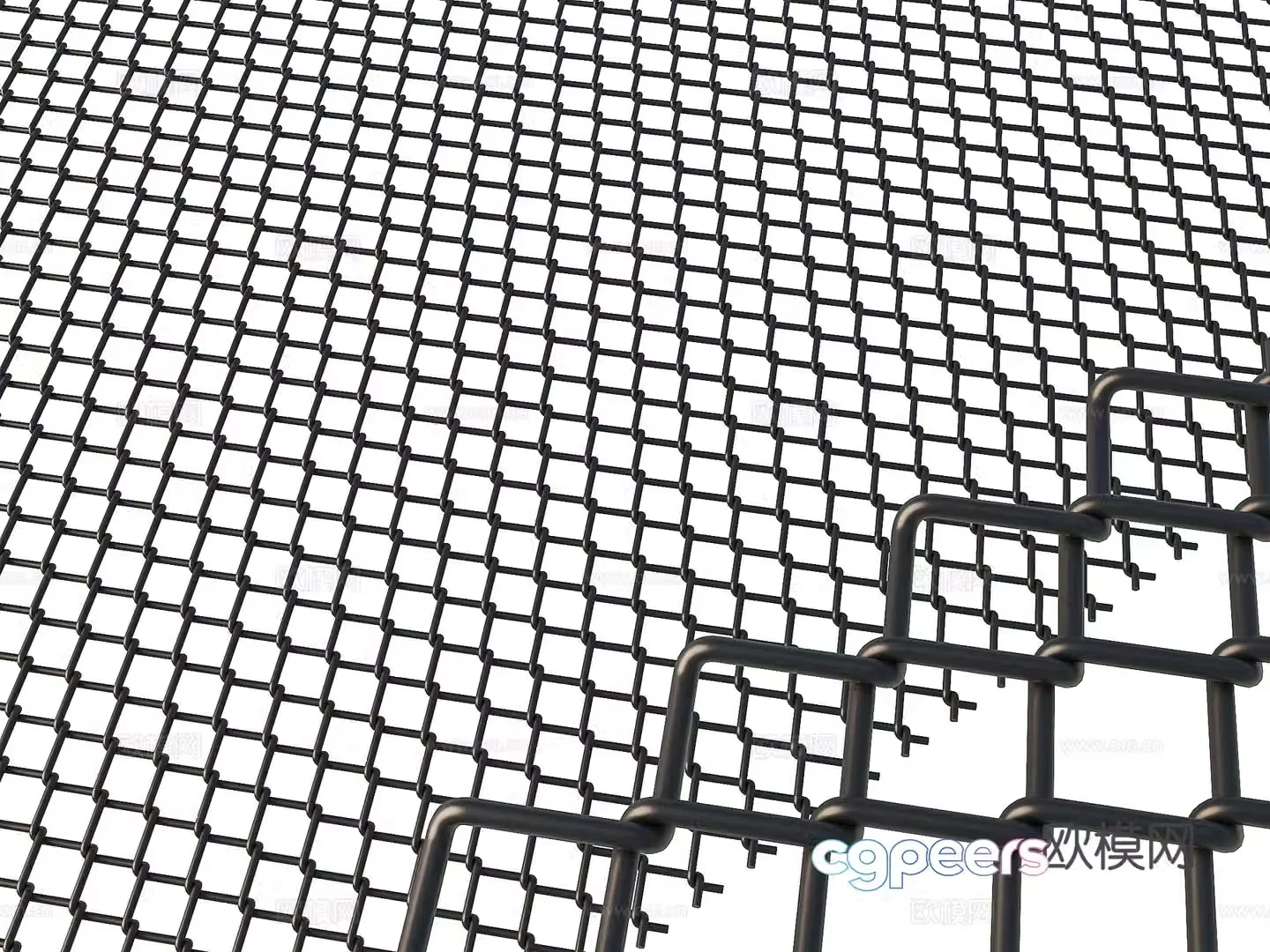 Modern barbed wire industrial wind barbed wire barbed wire guardrail barbed wire fence barbed wire railing 3D model
