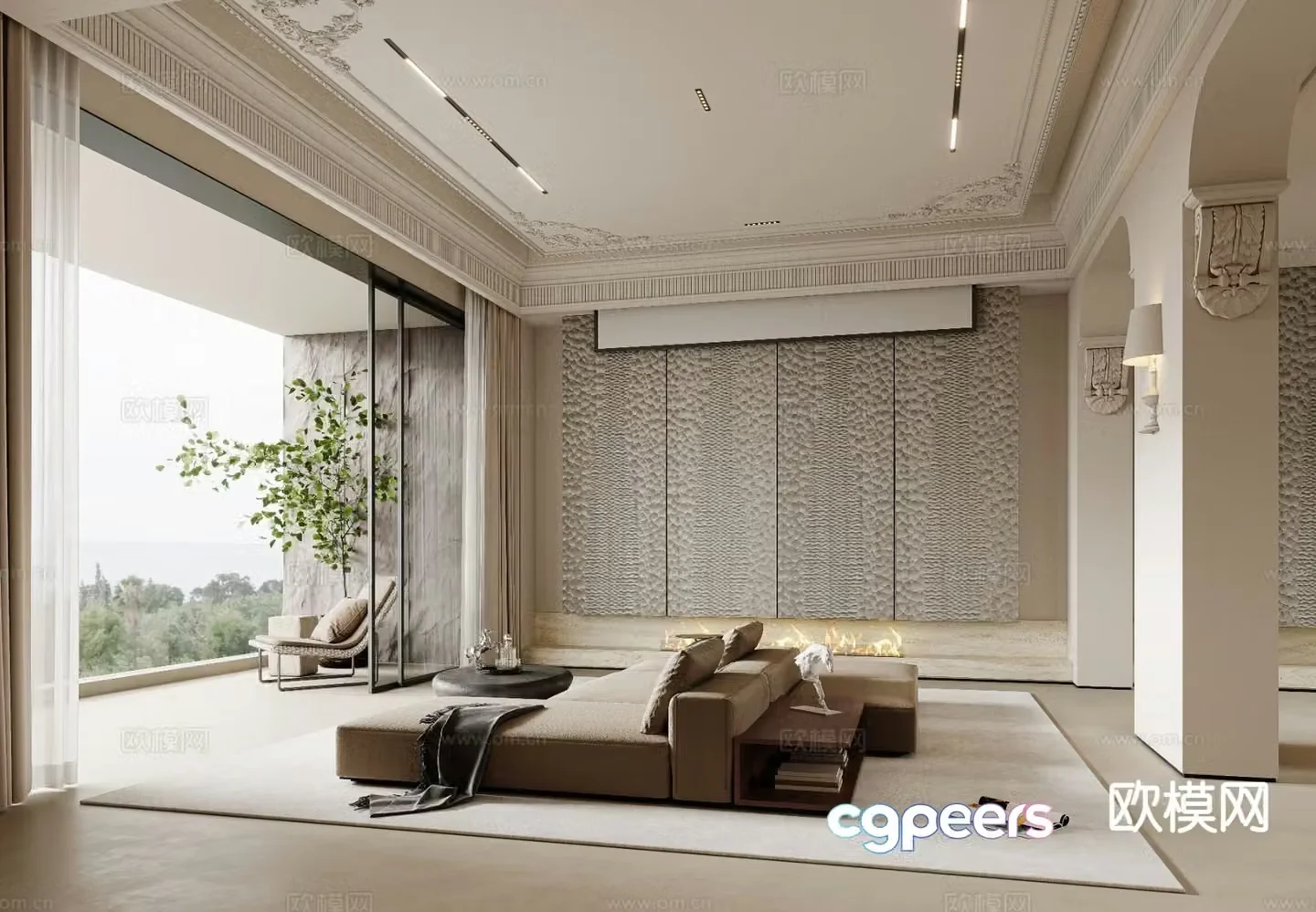 Italian living room 3d model