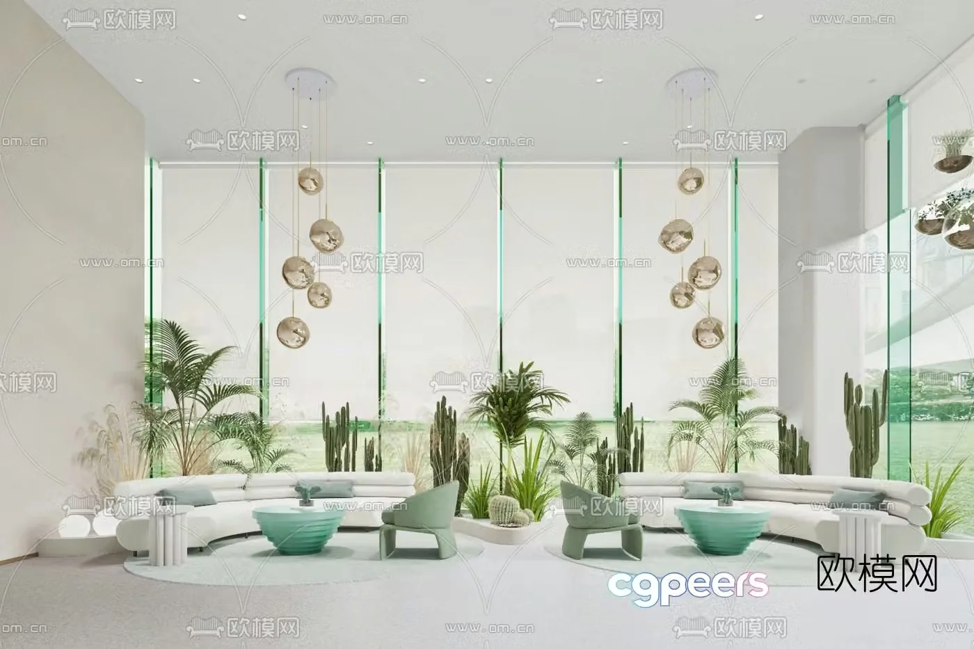 Zhongmu Design modern sales office negotiation area 3D model