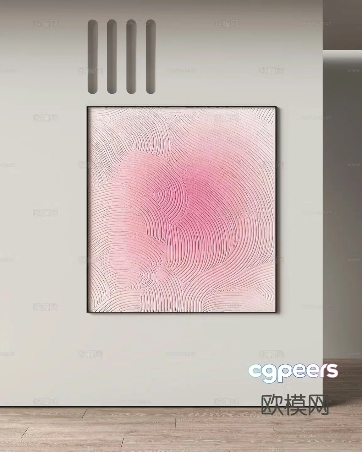 Modern decorative hanging painting 3d model