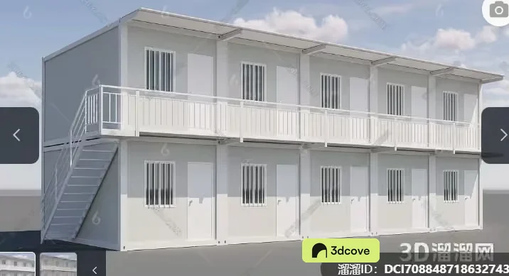 A White Building With A Balcony