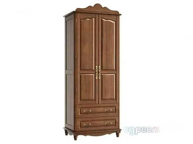 Wooden Wardrobe 3D Model – 13609 – VRAY Render