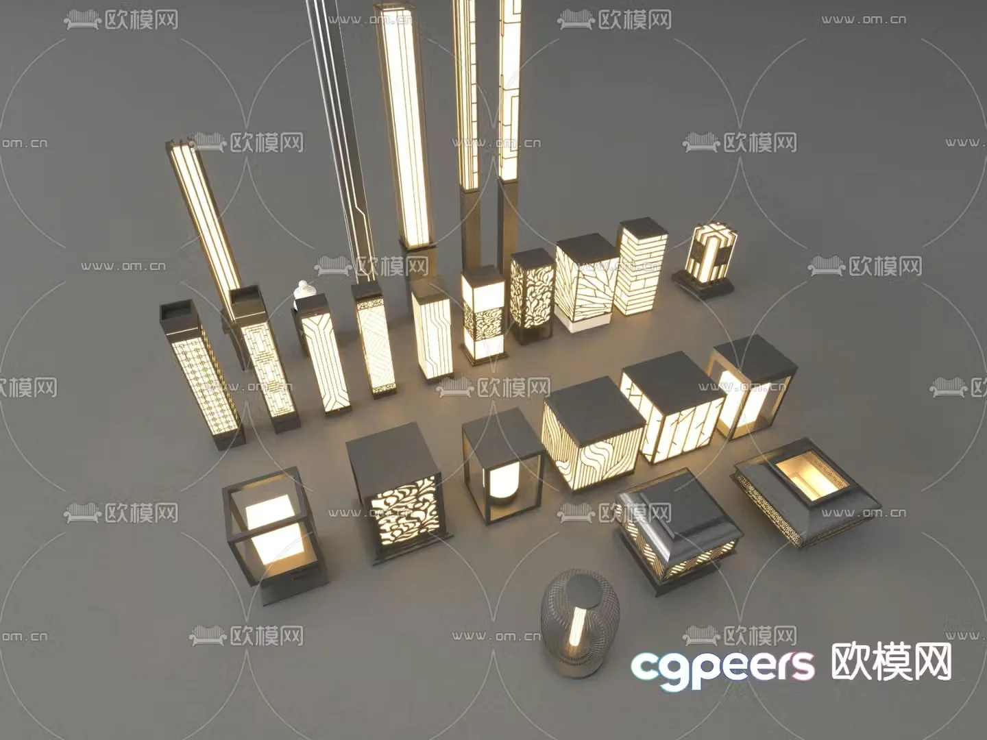 Outdoor lamp landscape lamp column lamp lawn lamp 3d model