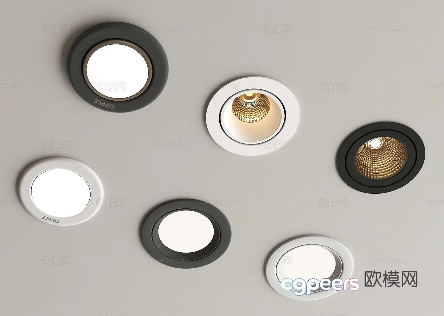 Downlight spotlight bull eye lamp 3d model