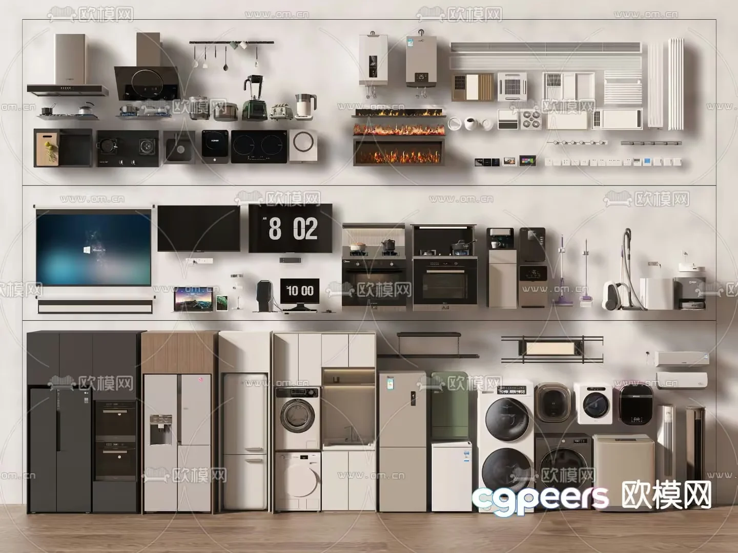 Modern Home Appliances 3D Model – 11804 – VRAY Render