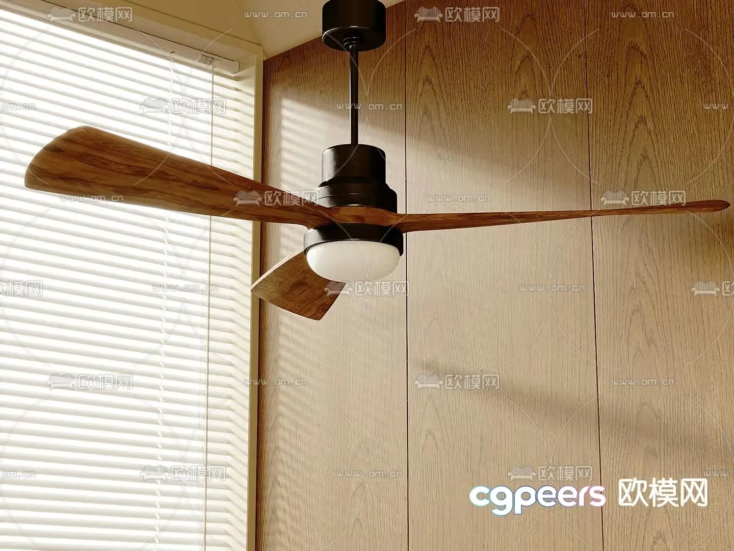 Medieval style chandelier fan lamp ceiling fan lamp 3d model