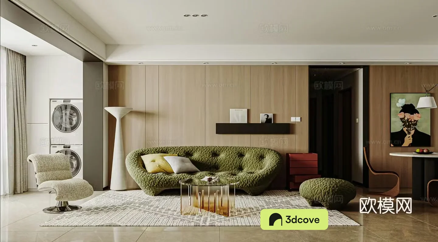 Modern Italian dining room Shell sofa Pattie sofa ins acrylic round