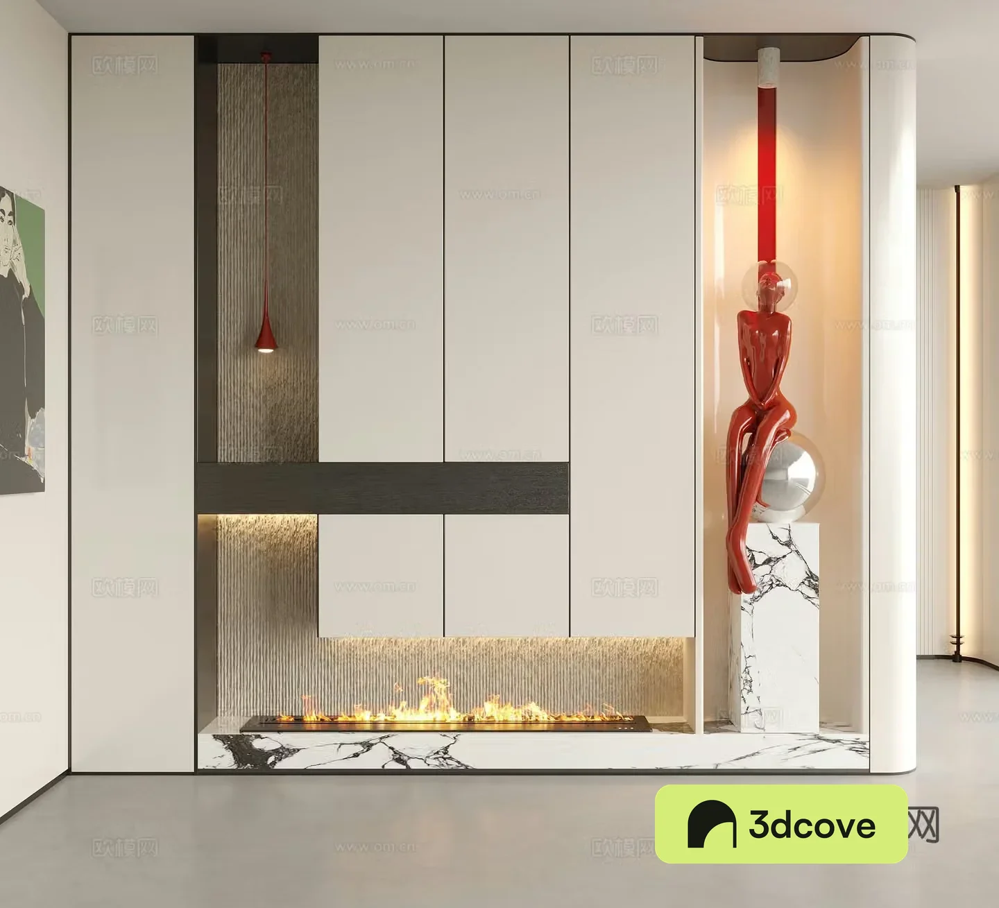 Modern decorative entrance door partition sculpture ornament