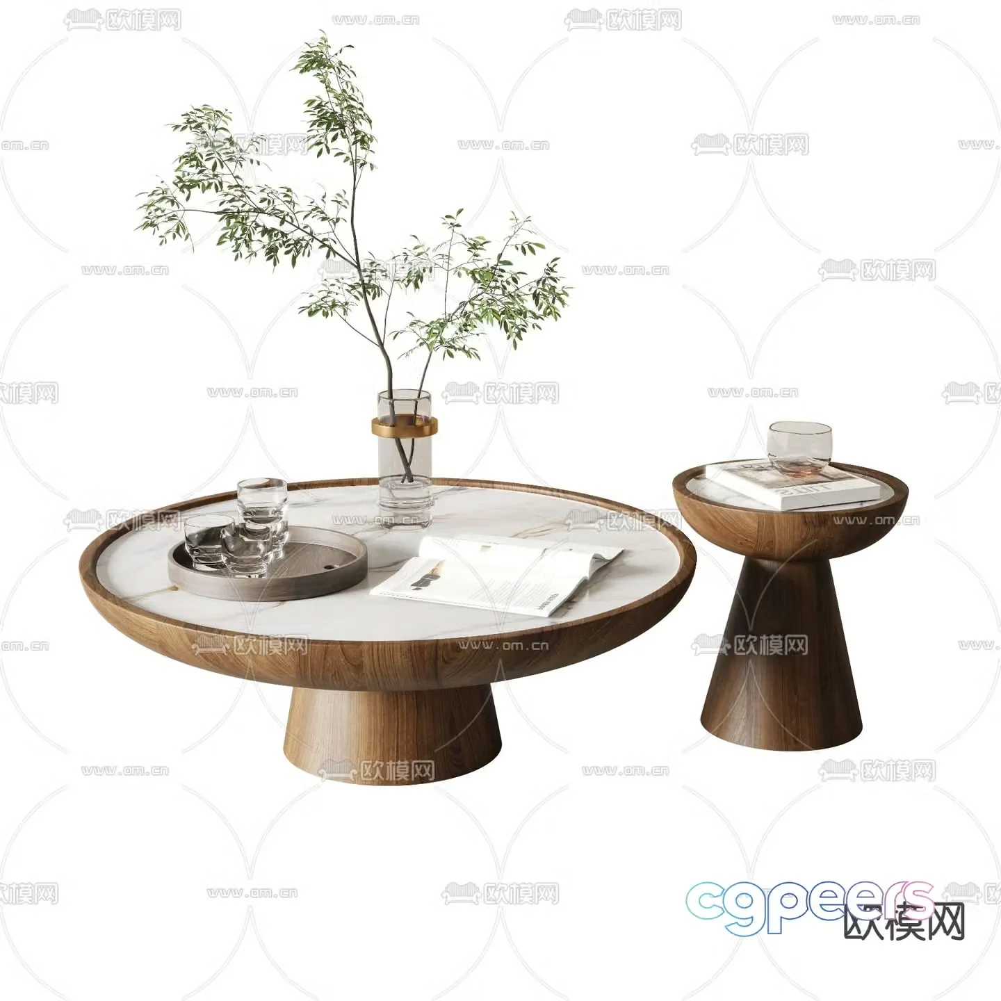 3D model of mother and child coffee table