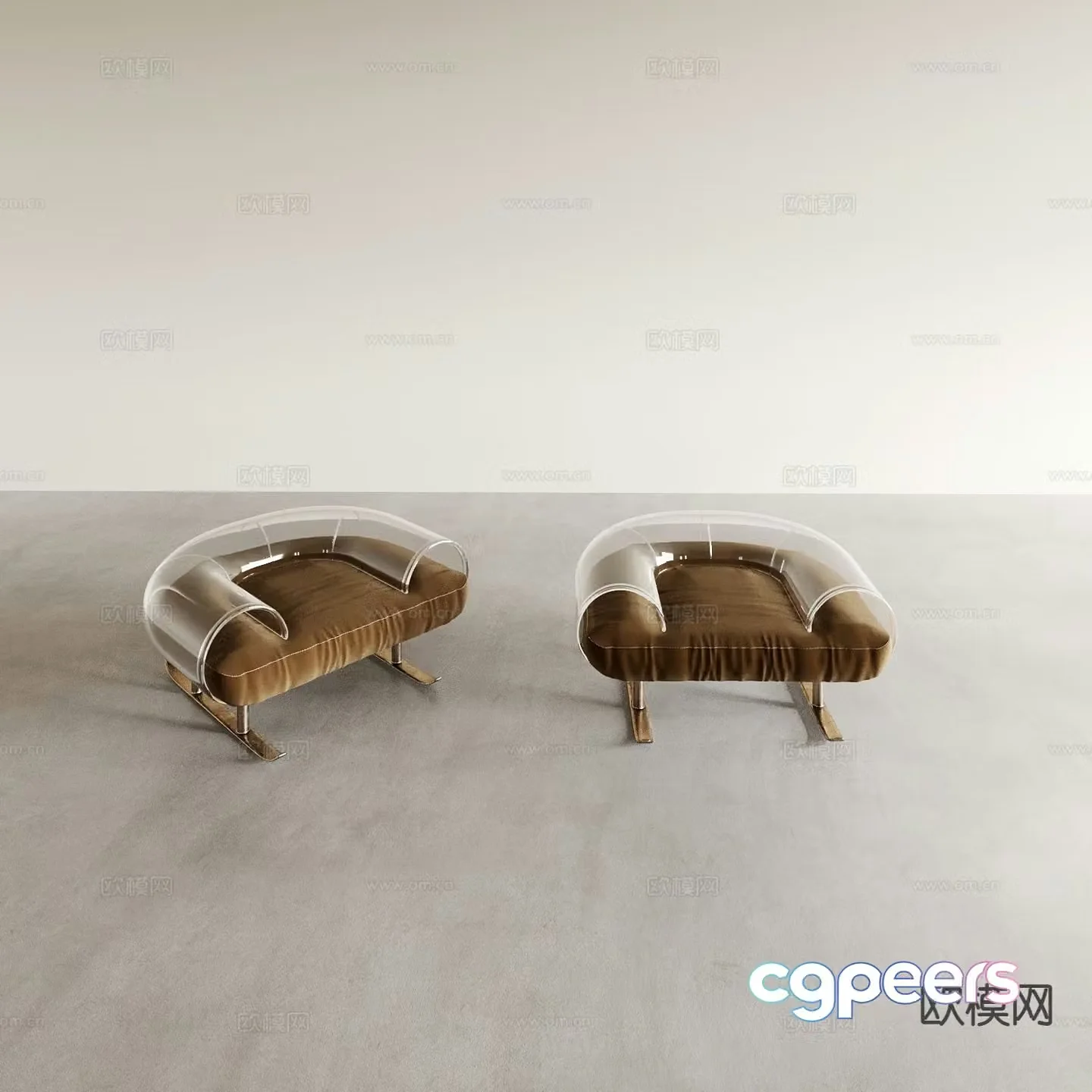 Modern chair dining chair tea chair 3d model