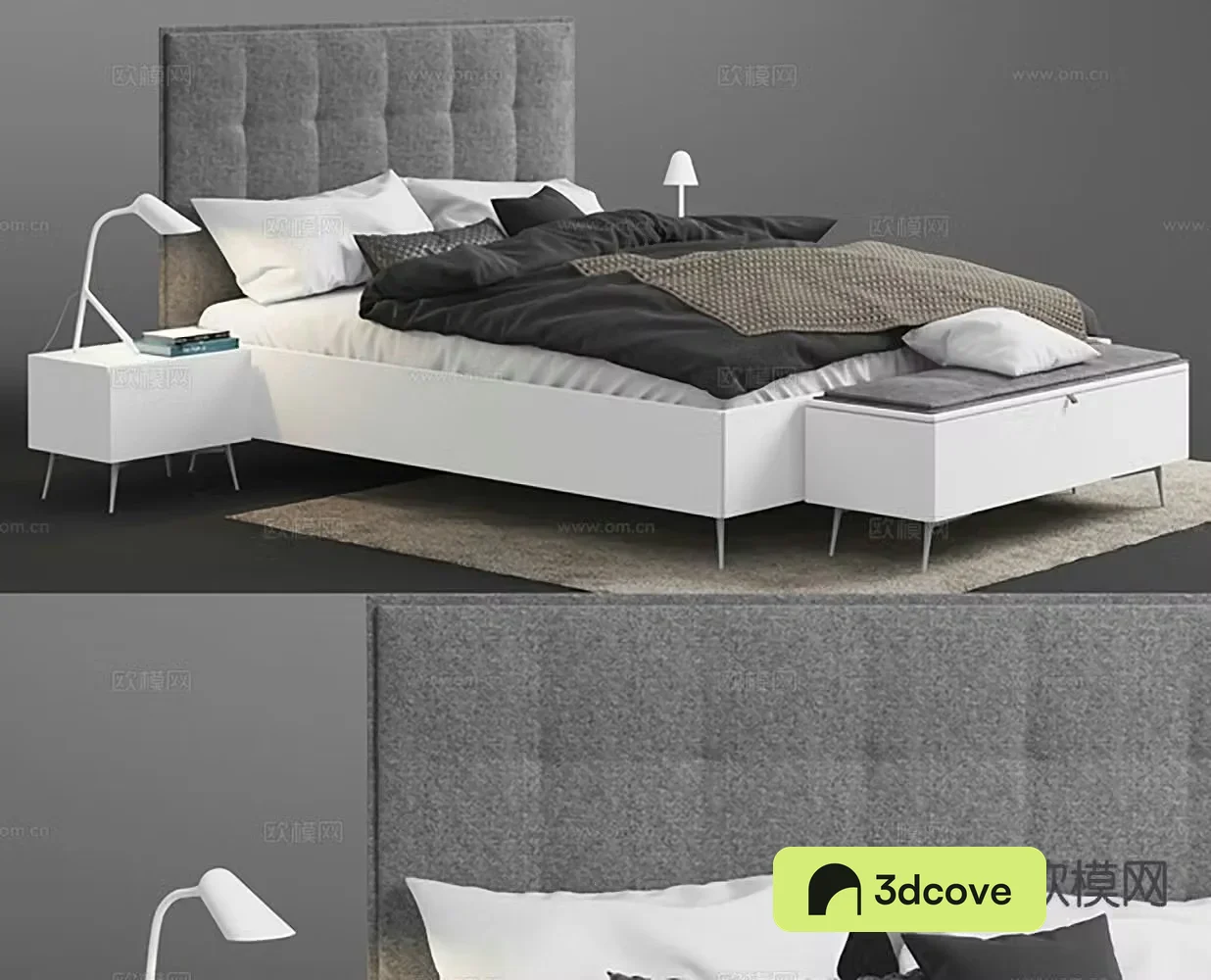 Modern double bed