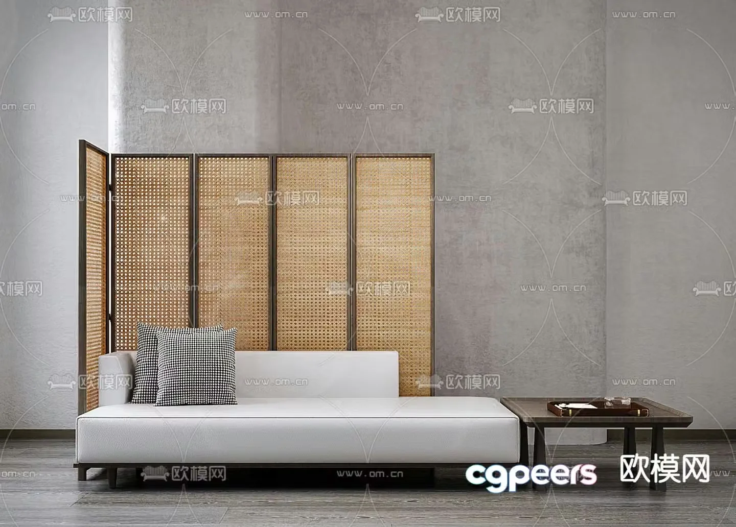 New Chinese style sofa multi-person sofa 3d model