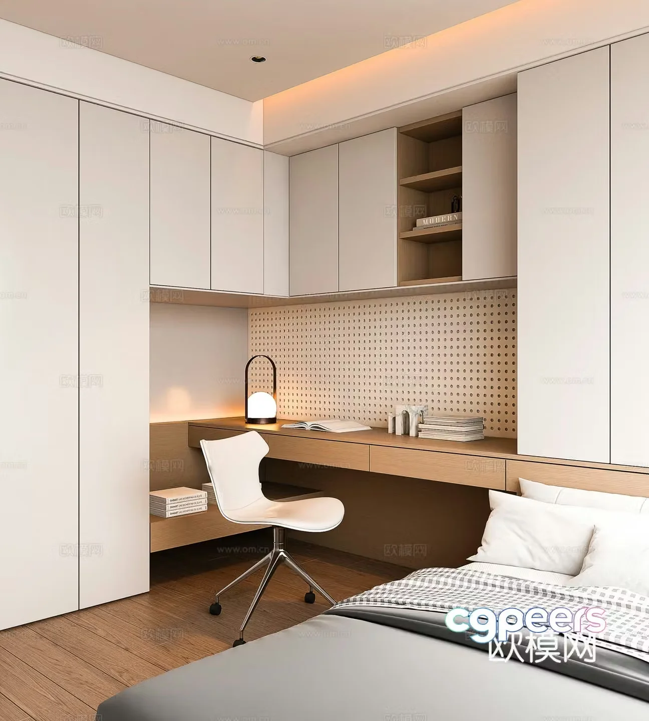 Tatami bedroom modern bedroom children’s room modern study 3d model