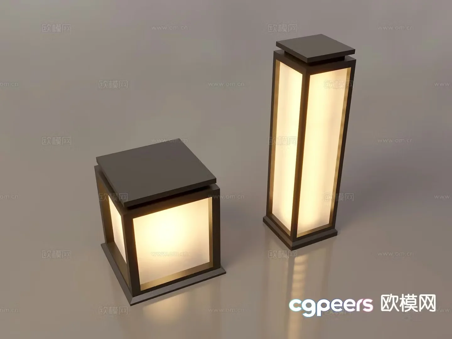 Chinese landscape lights lawn lights garden lights outdoor lights 3D model