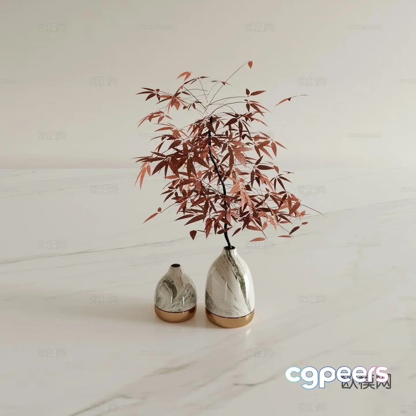 Vase Flower Art Flower Arrangement 3D Model